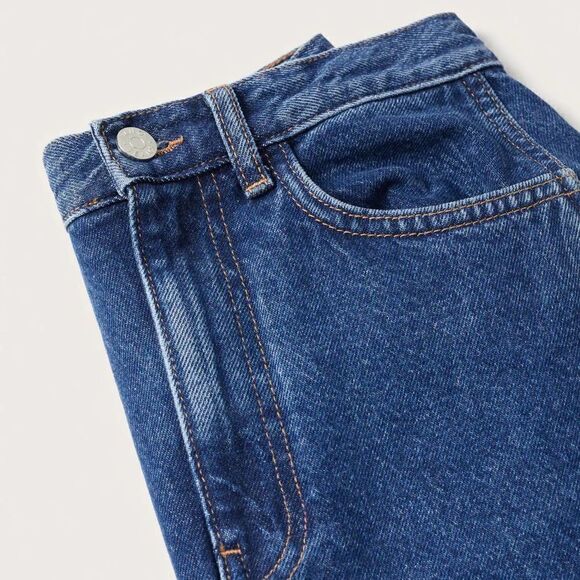 Mango Midi Denim Skirt Slit Front New - Picture 5 of 6